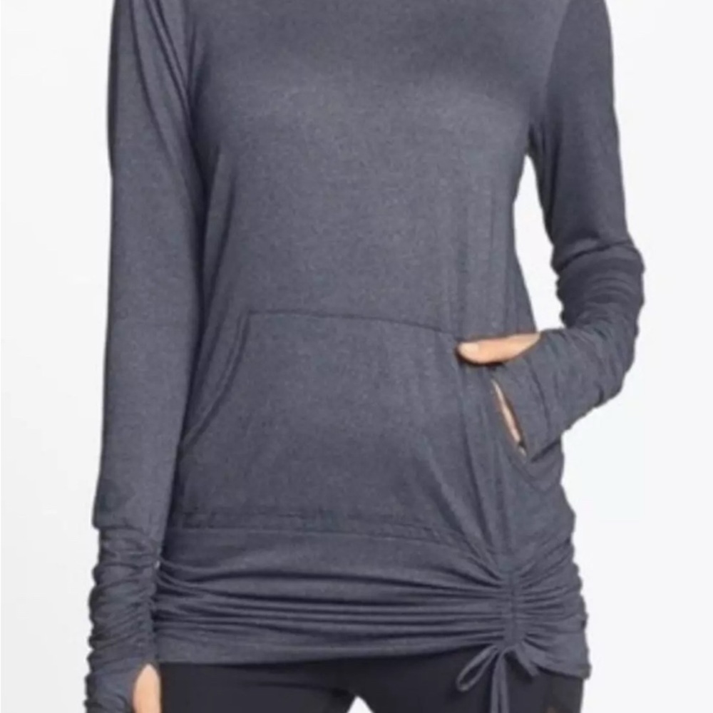 Beyond The Bump Yoga Women's Pullover Hoodie Sweatshirt Small Heather Gray Grey